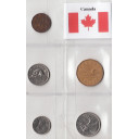 CANADA  Anni Misti serietta composta da 5 monete circolate